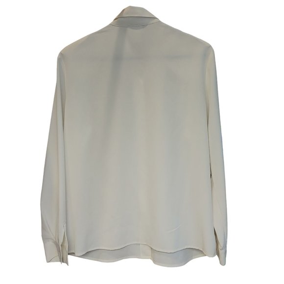 Modern Essentials Men's Petite White Sheer Button Up Shirt 16 - Picture 2 of 3